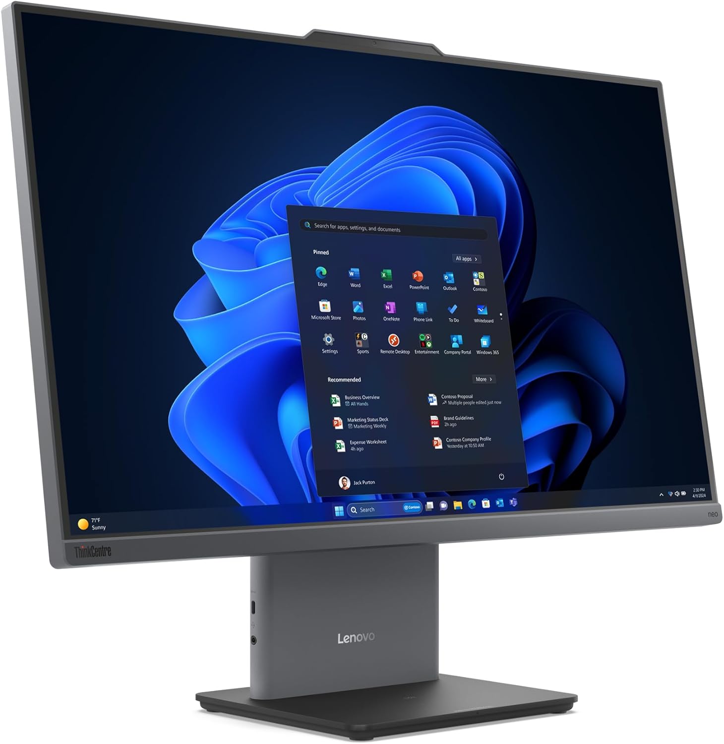 ALL IN ONE LENOVO THINK CENTRE NEO 50A Intel Core i7-13ème gen-16 Go DDR4 RAM- 1To SSD-ECRAN 27 Pouces-FreeDOS + Licence Windows 11 Pro thumbnail 2