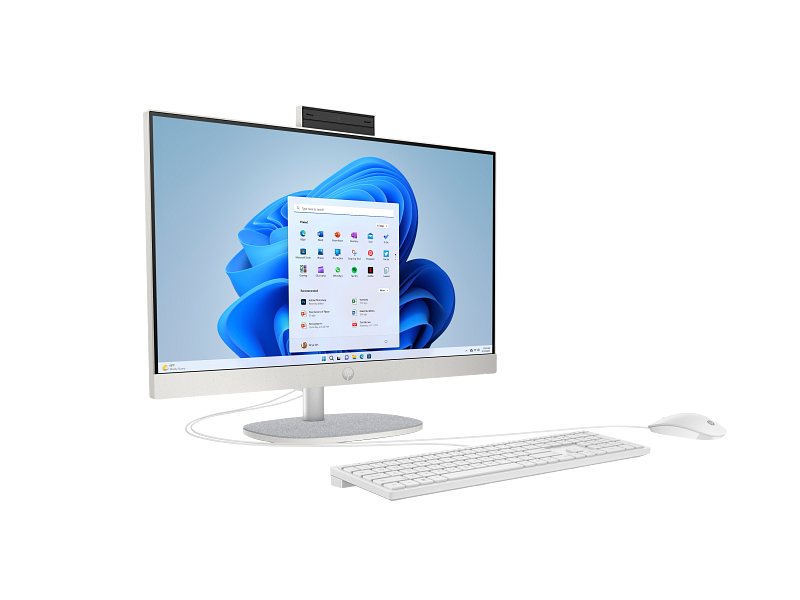 All in One Hp 24 CR0032l NH Intel core i5(13t Gen)-8 Go DDR4 RAM-512 Go SSD-ECRAN 24 Pouces Non Tactile-Freedos + Licence Windows 11 Pro thumbnail 3