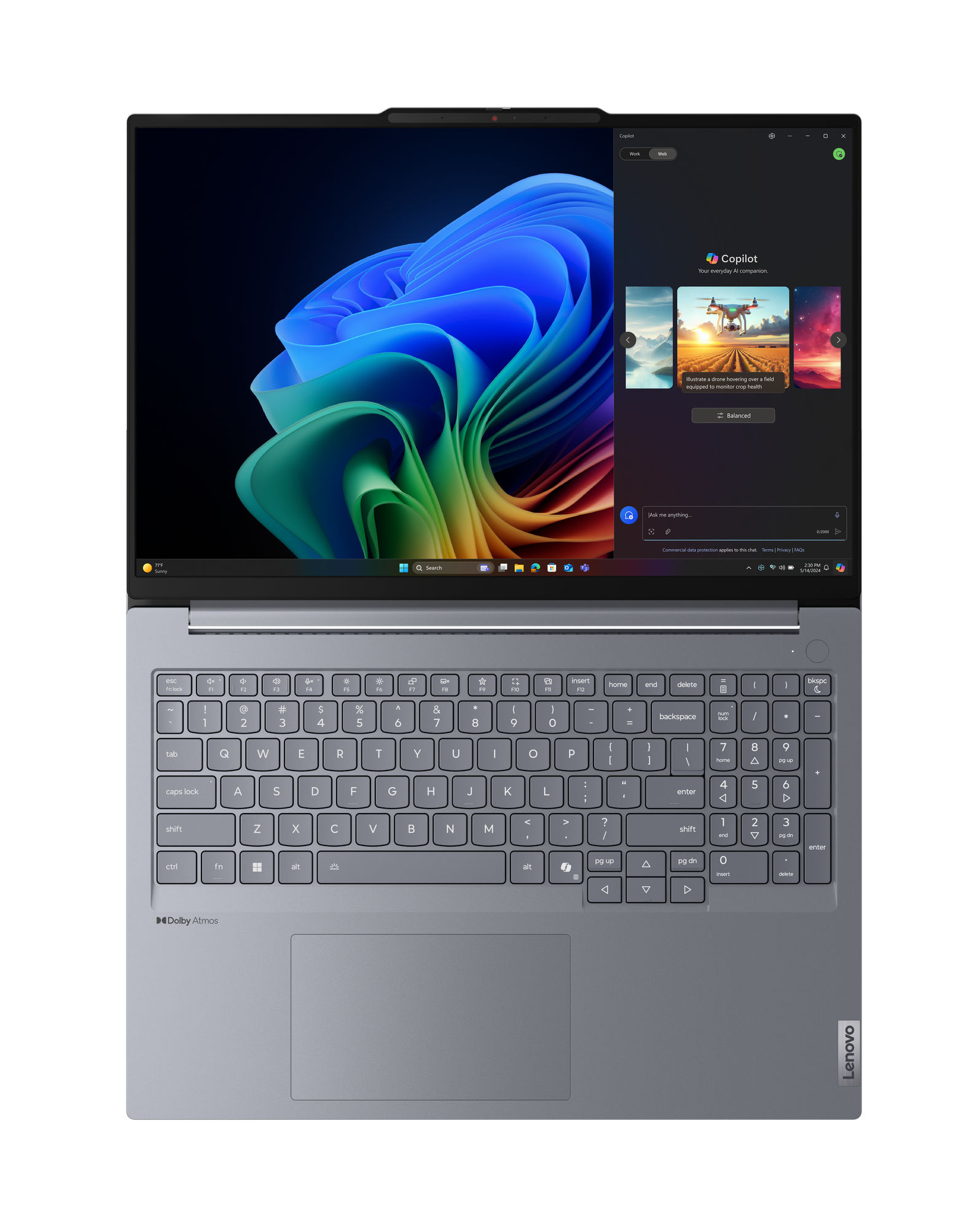 Portable LENOVO THINKBOOK 16 g7 Intel Core Ultra 7-125U- 16 Go DDR5 RAM-512 Go SSD-ECRAN 16 Pouces-Freedos + Licence Windows 11 Pro thumbnail 7
