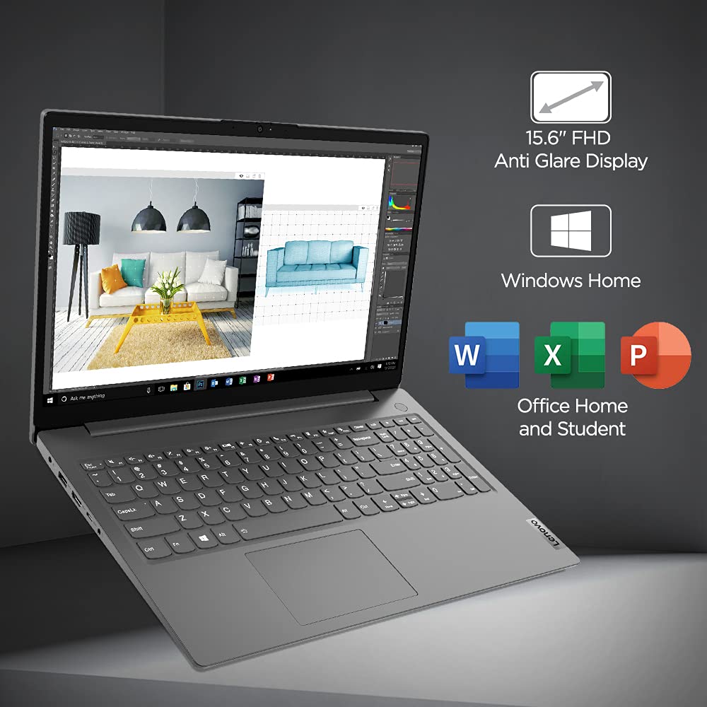 Portable LENOVO V15 lml Intel Core i3-10 èm Gen-4 Go Ram-1 To SSD-Windows 10 Pro-Ecran 15.6" thumbnail 2