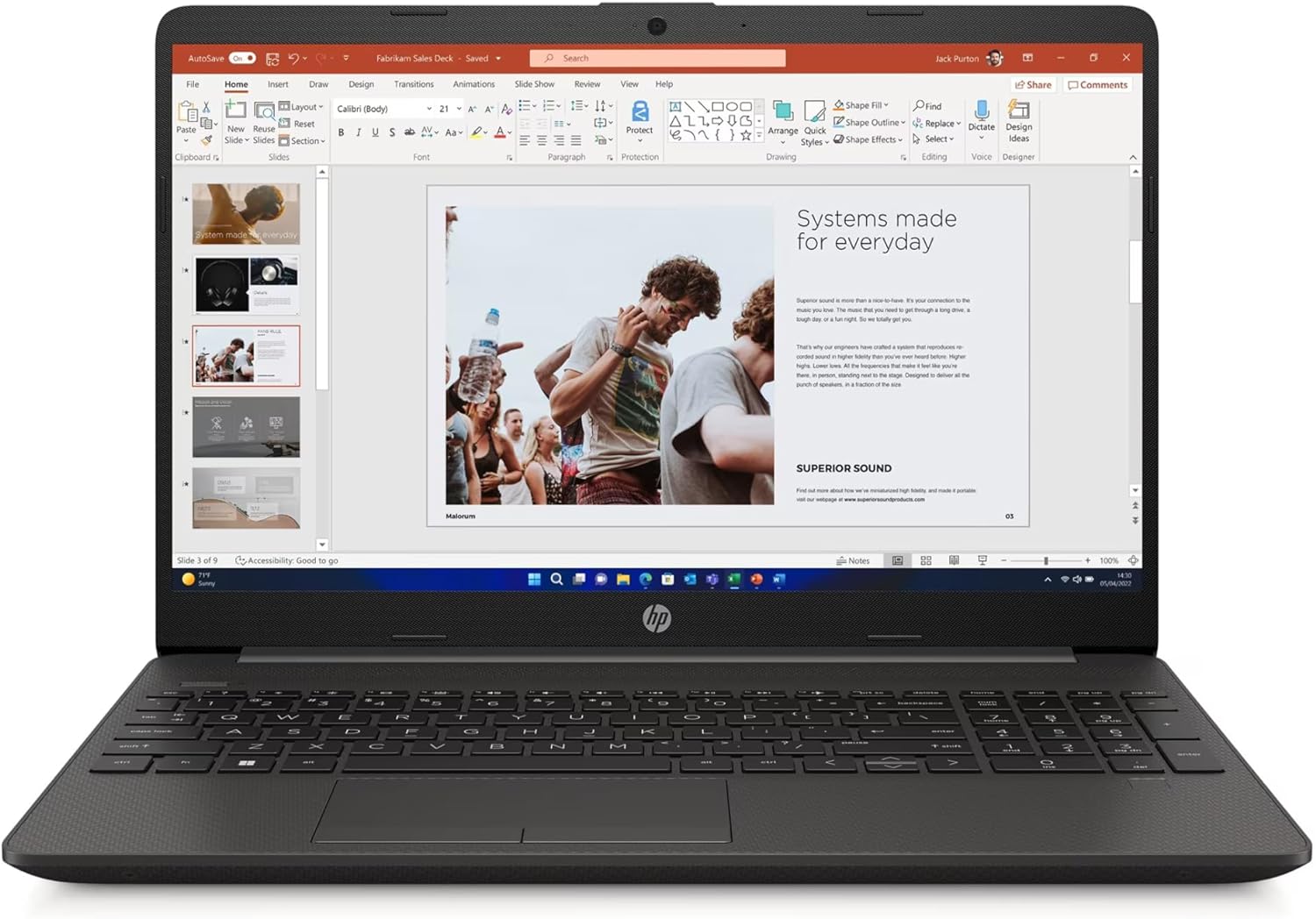 Portable HP 250 G9 Intel Celeron 4 Go DDR4 RAM-1To HHD-Freedos + Licence Windows 11 Pro-15,6 Pouces