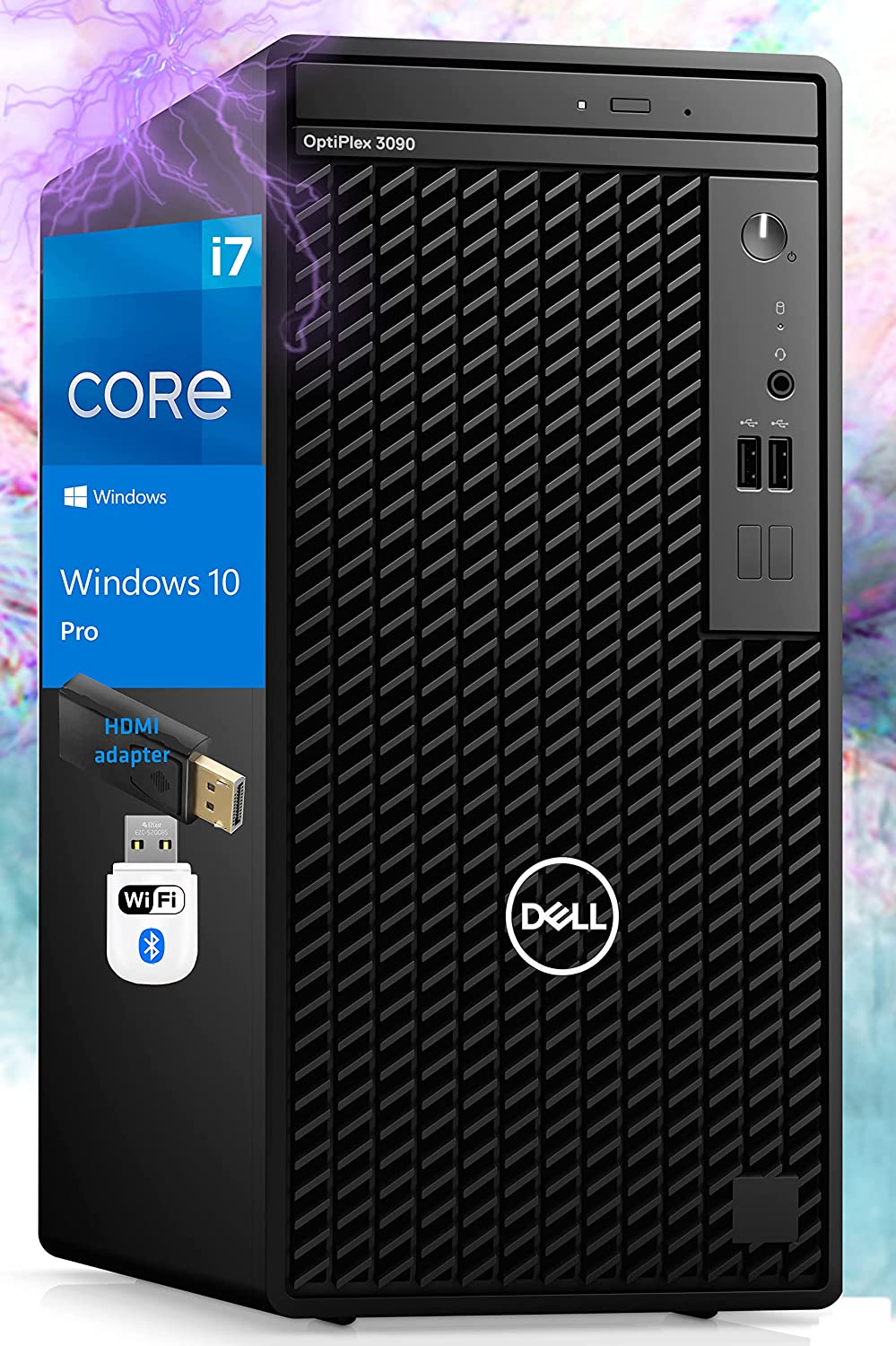 BUREAU DELL OPTIPLEX 3000 Intel Core i7-12ème Gen-8 Go Ram-512 Go SSD-LEcteur DVD-Ecran 22 Pouces-Freedos + Licence Windows 11 Pro