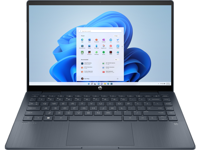 Portable HP PAV 14 X360 EK0033 Intel Core i5-13èm Gen-8 Go Ram-512 Go SSD-Windows 10 Pro-Ecran 14 Pouces Tactile