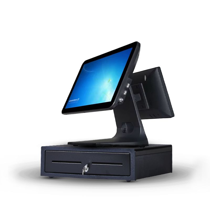 CAISSE ENREGISTREUSE POS PREMAX DOUBLE  ECRAN I3/4GB/256/TACTILE PM-POS15D COULEUR NOIR wifi